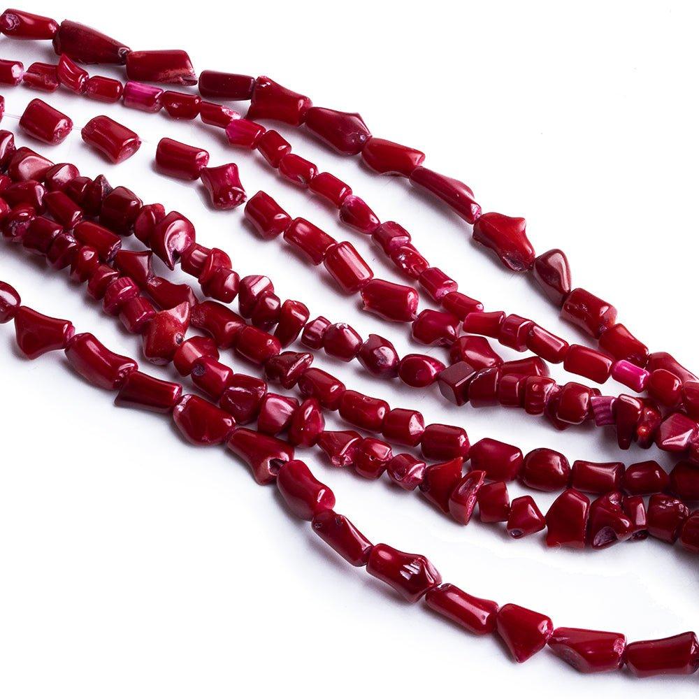 Red Coral Beads - Lot of 7 - The Bead Traders