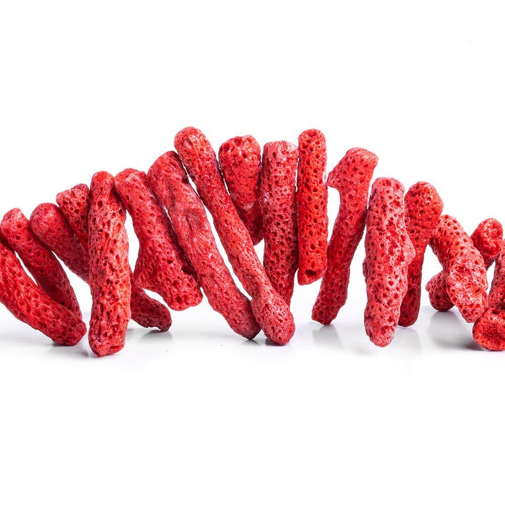 Red Coral Branch Beads 15 inch 50 pieces - The Bead Traders