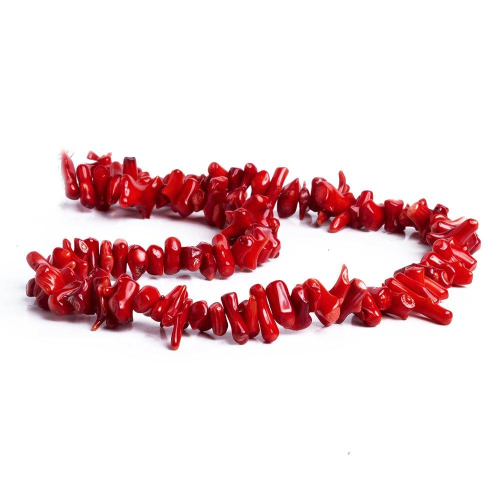 Red Coral Chip Beads 15 inch 110 pieces - The Bead Traders