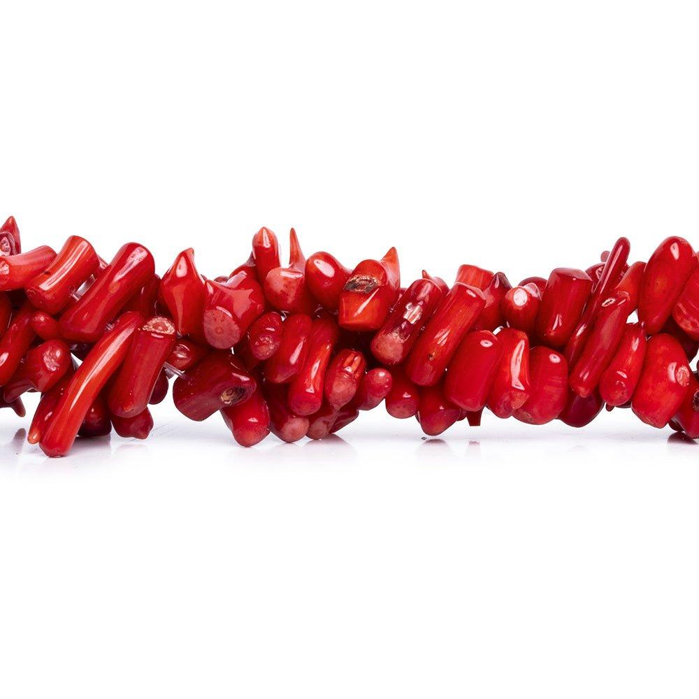 Red Coral Chip Beads 15 inch 110 pieces - The Bead Traders