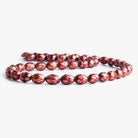 Red Faceted Oval Freshwater Pearls 16 inch 45 pieces - The Bead Traders