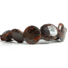 Red Jasper Faceted Coin Beads 7 inch 8 pieces - The Bead Traders
