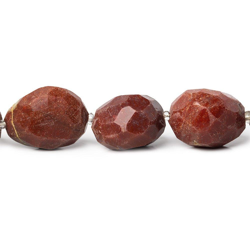 Red Jasper Faceted Nugget Beads 15 inches 14 pieces - The Bead Traders