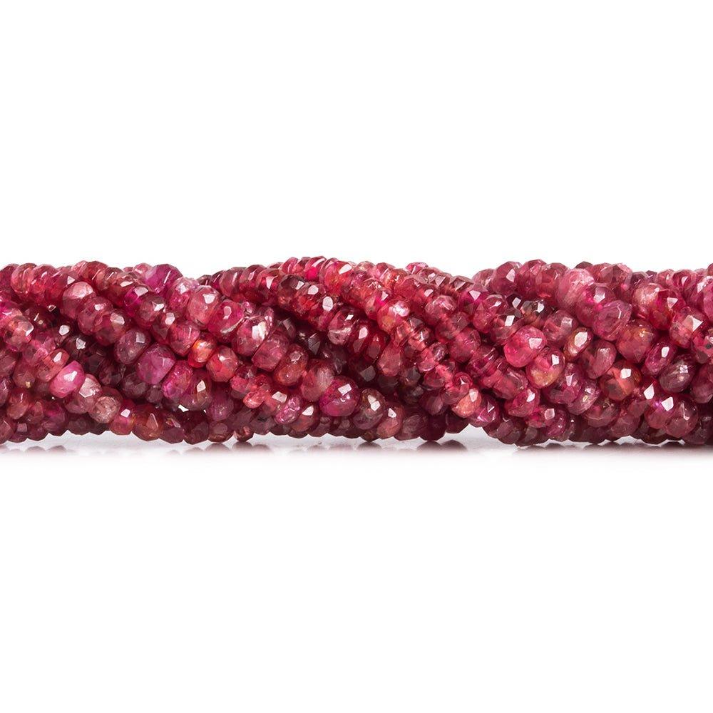 Red Spinel Faceted Rondelle Beads 15 inch 205 pieces - The Bead Traders