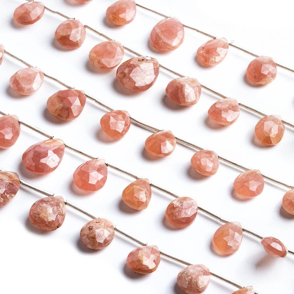 Rhodochrosite Faceted Pears - Lot of 5 - The Bead Traders