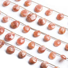 Rhodochrosite Faceted Pears - Lot of 5 - The Bead Traders
