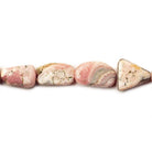 Rhodochrosite plain nuggets 7 inch 11 beads 11x10-19x12mm varied size - The Bead Traders
