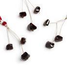 Rhodolite Garnet Faceted Nugget Focal Bead 3 Pieces - The Bead Traders