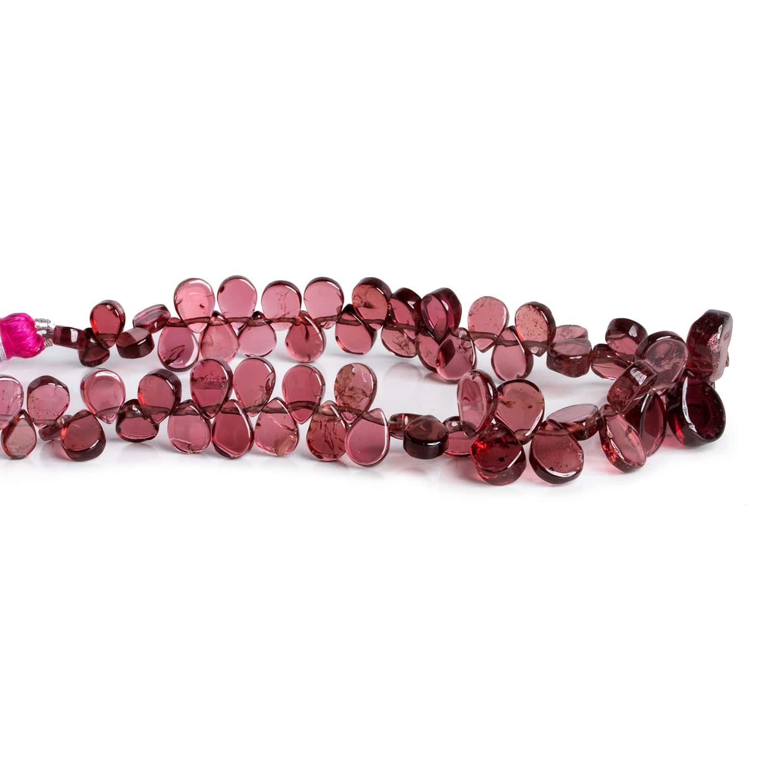 Rhodolite Garnet Plain Pears 7 inch 55 beads - The Bead Traders