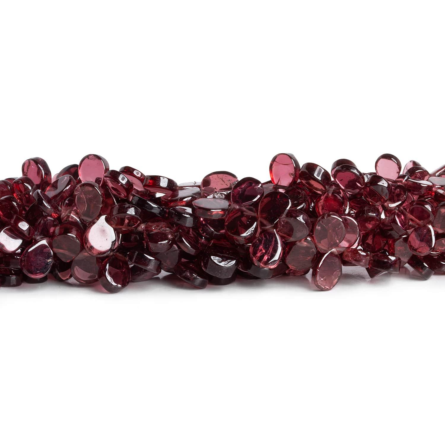 Rhodolite Garnet Plain Pears 7 inch 55 beads - The Bead Traders