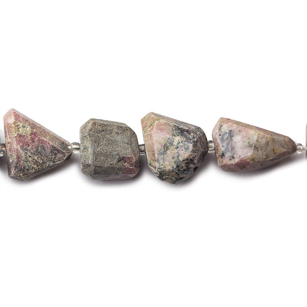 Rhodonite Beads Faceted 16-20mm Nuggets - The Bead Traders