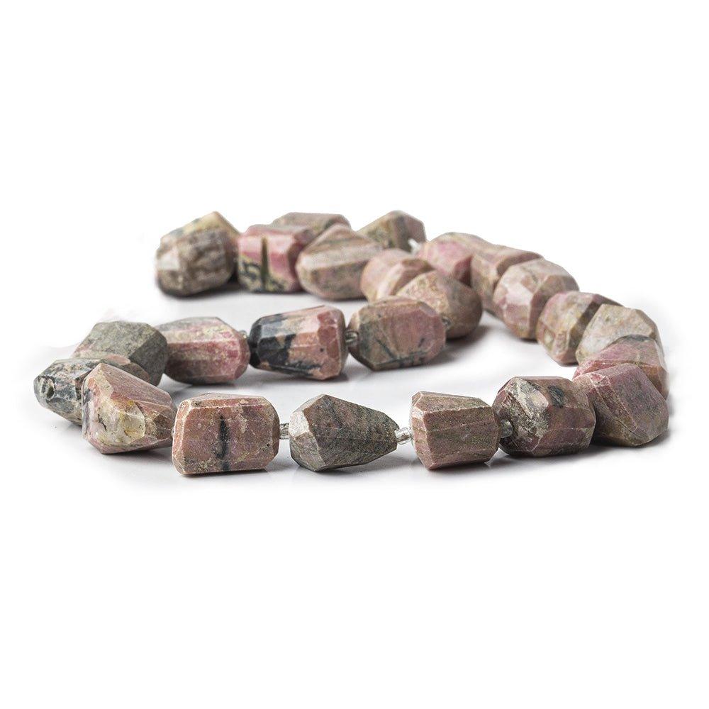 Rhodonite Beads Faceted 16-20mm Nuggets - The Bead Traders