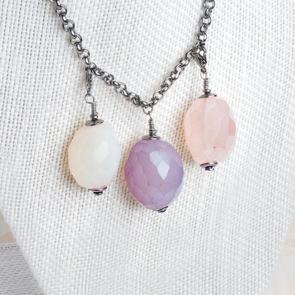 Rose Chalcedony Large Faceted Nugget Focal Bead 1 Piece - The Bead Traders