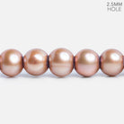 Rose Champagne Off Round Large Hole Freshwater Pearl 15 inch 75 pieces - The Bead Traders