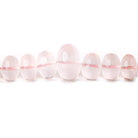 Rose Pink HydroQuartz plain rondelles 5-11mm 18.5 inch 100 beads - The Bead Traders