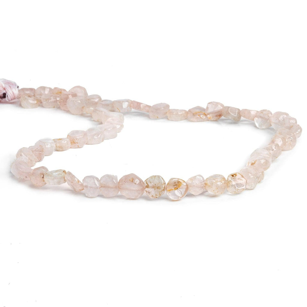Rose Quartz Bead Plain 6-7mm Coins - The Bead Traders