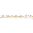 Rose Quartz Double Nugget Gold Chain 62 pieces - The Bead Traders