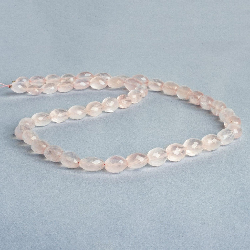 Rose Quartz Faceted Ovals 16 inch 45 beads - The Bead Traders