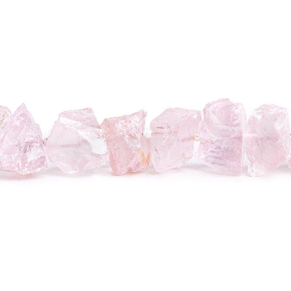 Rose Quartz Hammer Faceted Nugget Beads 8 inch 23 pieces