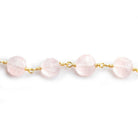 Rose Quartz Hexagon Gold Plated Chain by the Foot 23 pieces - The Bead Traders
