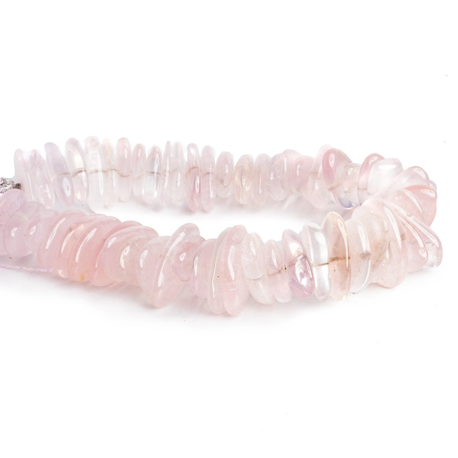 Rose Quartz Long Chips 7.5 inch 50 beads - The Bead Traders