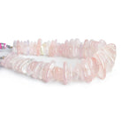 Rose Quartz Long Chips 7.5 inch 50 beads - The Bead Traders