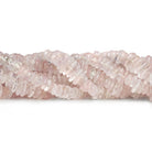 Rose Quartz Long Chips 7.5 inch 65 beads - The Bead Traders