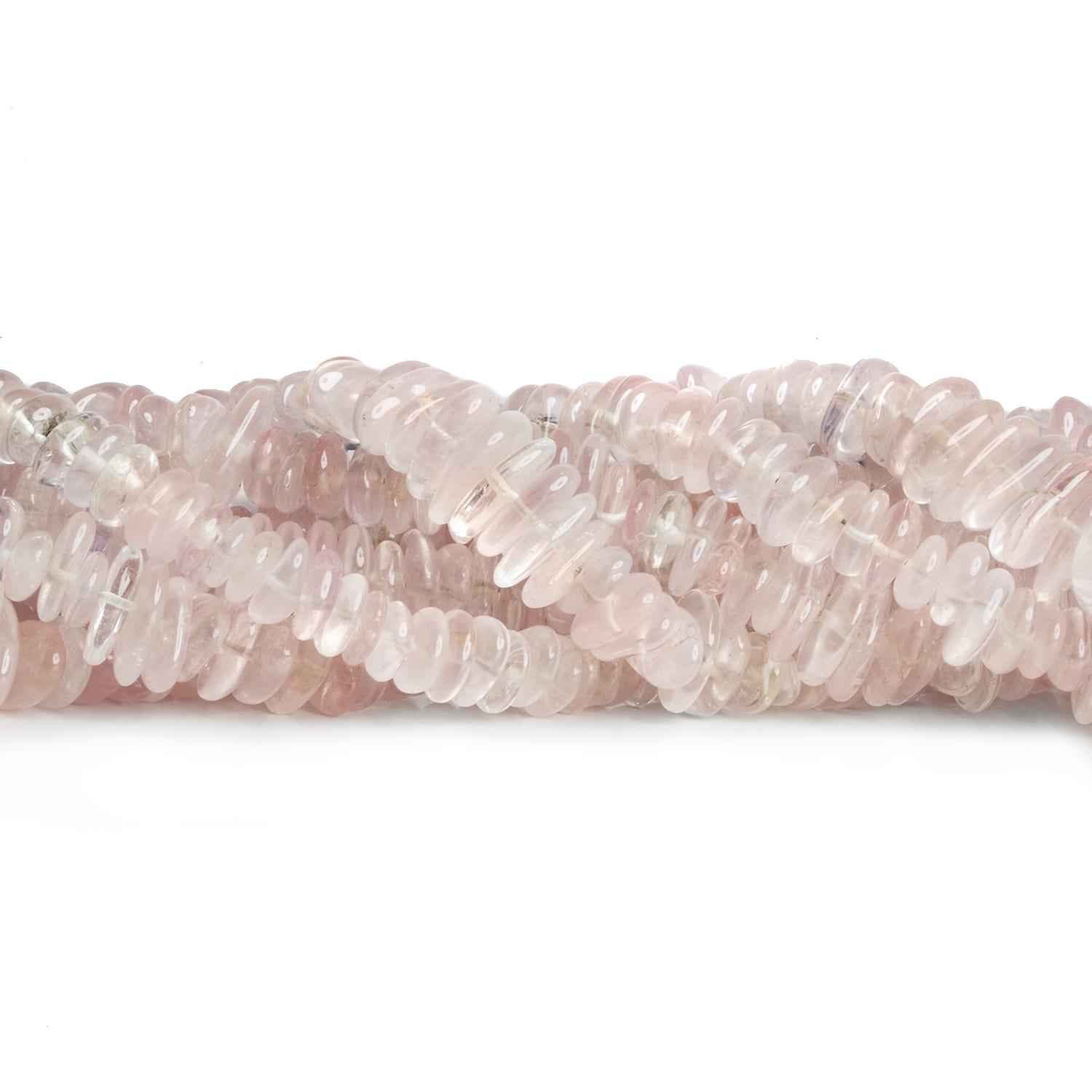 Rose Quartz Long Chips 7.5 inch 65 beads - The Bead Traders