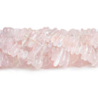 Rose Quartz Long Chips 7.5 inch 65 beads - The Bead Traders