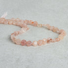 Rose Quartz Plain Coin Beads 14 inch 45 pieces - The Bead Traders