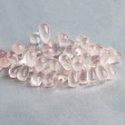 Rose Quartz Plain Drops 8 inch 55 beads - The Bead Traders