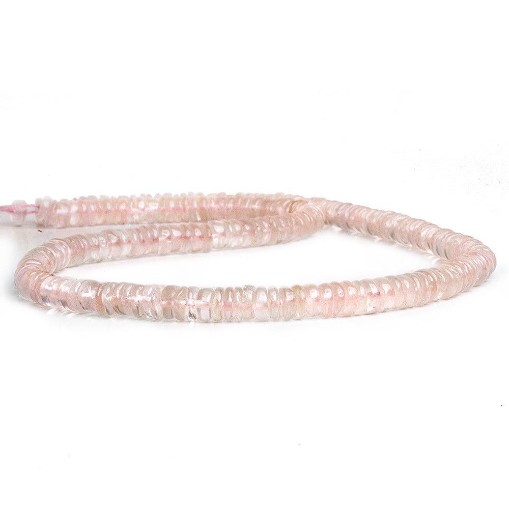 Rose Quartz Plain Heishi Beads 16 inch 220 pieces - The Bead Traders