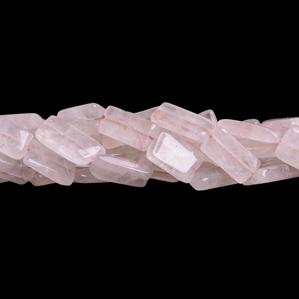 Rose Quartz Plain Rectangle Beads 12 inch 23 pieces - The Bead Traders
