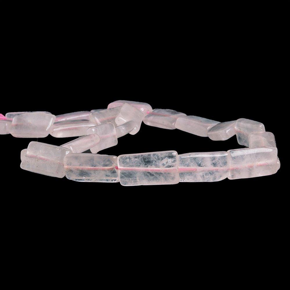 Rose Quartz Plain Rectangle Beads 12 inch 23 pieces - The Bead Traders