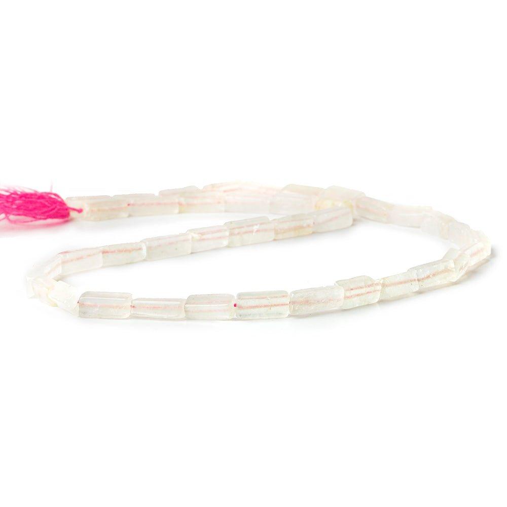 Rose Quartz Plain Rectangle Beads, 13.5 inches 38pcs/string - The Bead Traders