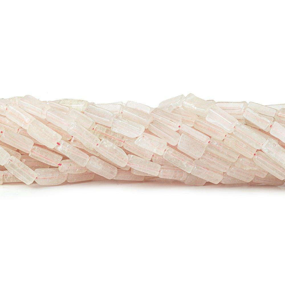 Rose Quartz Plain Rectangle Beads, 13.5 inches 38pcs/string - The Bead Traders