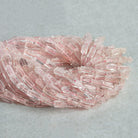 Rose Quartz Plain Rectangle Beads 14 inch 35 pieces - The Bead Traders