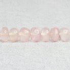 Rose Quartz Plain Rondelle Beads 8 inch 30 pieces - The Bead Traders