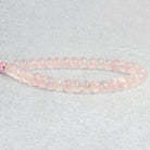 Rose Quartz Plain Rondelle Beads 8 inch 30 pieces - The Bead Traders