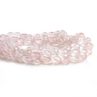 Rose Quartz Straight Drilled Teardrops 16 inch 40 beads - The Bead Traders