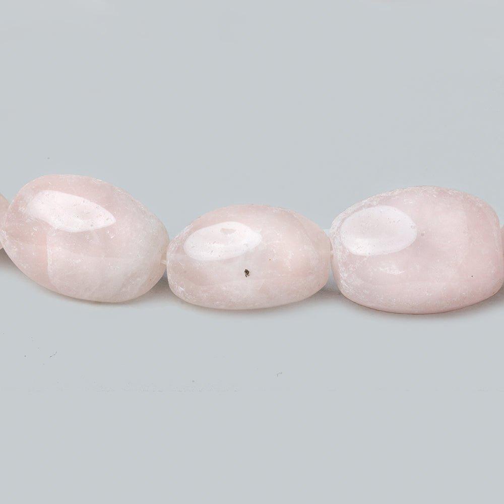 Rose Quartz Tumbled Nugget Beads 16 inches 24 pieces - The Bead Traders