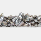 Rose Silver Biwa Freshwater Pearl 15 inch 45 pieces - The Bead Traders