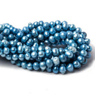 Royal Blue Ringed Baroque Freshwater Pearl 54 pieces - The Bead Traders