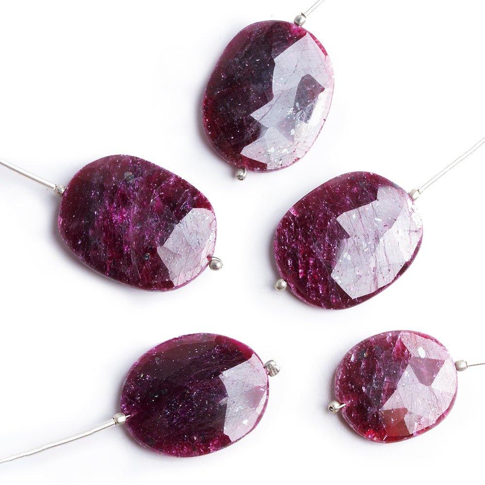 Ruby Faceted Oval Focal Pendant 1 Piece - The Bead Traders