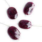 Ruby Faceted Oval Focal Pendant 1 Piece - The Bead Traders
