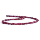 Ruby Faceted Rondelle Beads 13 inch 130 pieces - The Bead Traders