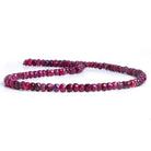 Ruby Faceted Rondelle Beads 14 inch 115 pieces - The Bead Traders