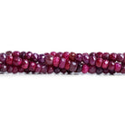 Ruby Faceted Rondelle Beads 14 inch 115 pieces - The Bead Traders