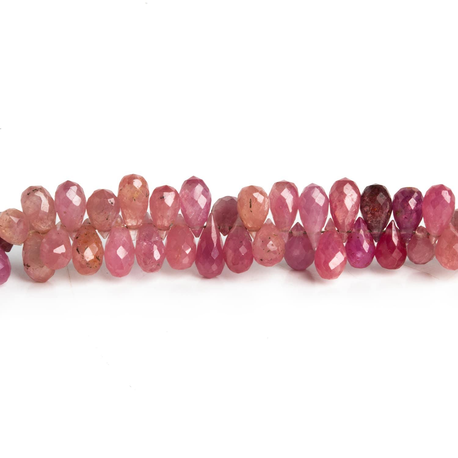 Ruby Faceted Teardrops 7.5 inch 90 pieces - The Bead Traders