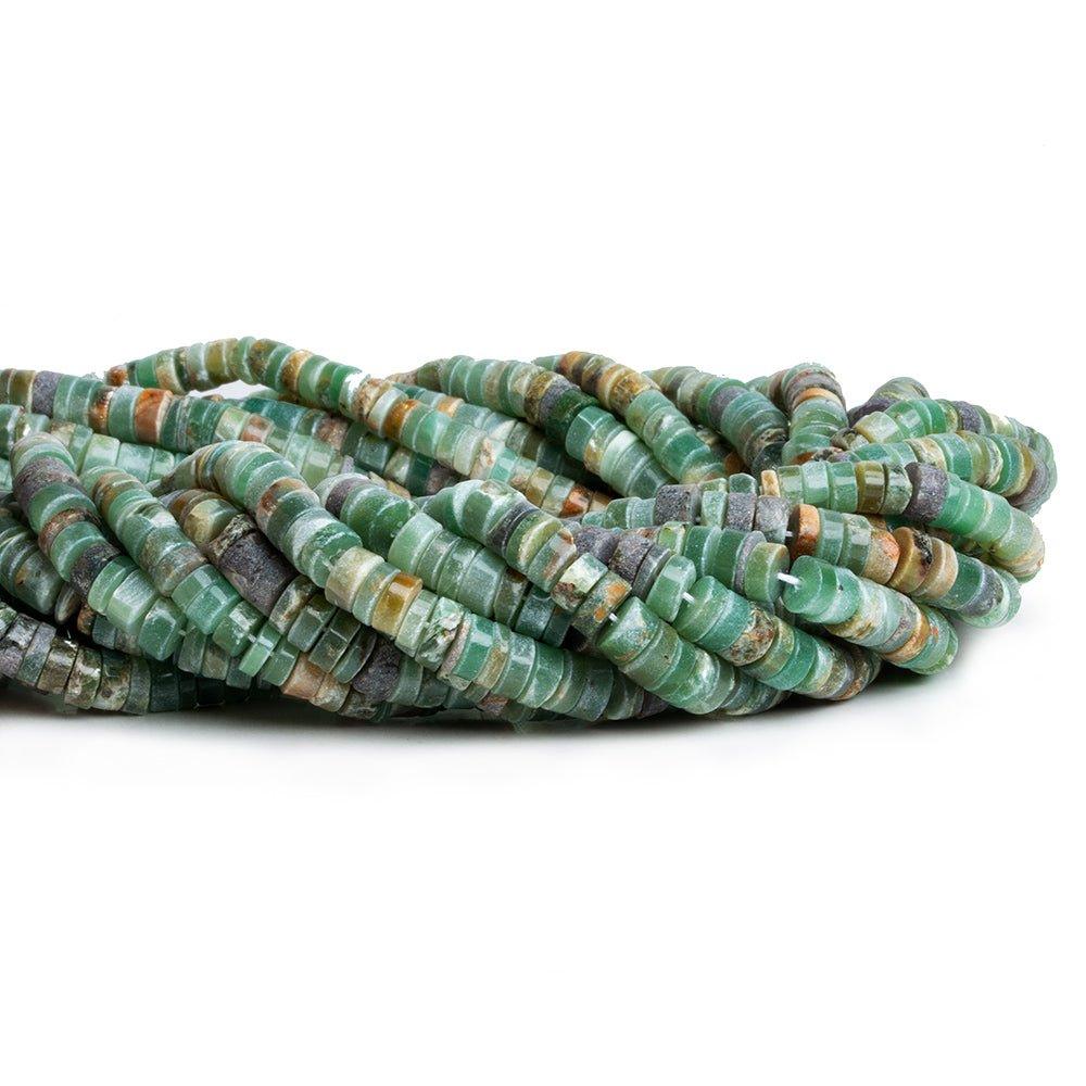 Ruby in Fuschite Plain Heishi Beads 16 inch 190 pieces - The Bead Traders